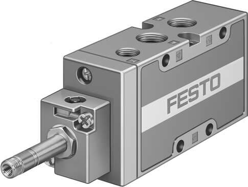 Festo 535928 solenoid valve MFH-5-1/4-L-S-B-EX With manual override, without solenoid coil or socket. Solenoid coil and socket should be ordered separately. Valve function: 5/2 monostable, Type of actuation: electrical, Width: 32 mm, Standard nominal flow rate: 1600 l 535928 on Powermatic Associates