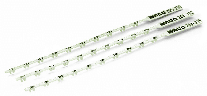 WAGO 209-309 WAGO 209-309 - Marker strip; MARKED; 9; not stretchable; Horizontal marking; snap-on type; white 209-309 on Powermatic Associates