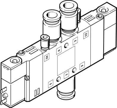 Festo 196910 solenoid valve CPE14-M1BH-5JS-QS-8 High component density Valve function: 5/2 bistable, Type of actuation: electrical, Width: 14 mm, Standard nominal flow rate: 680 l/min, Operating pressure: -0,9 - 10 bar 196910 on Powermatic Associates