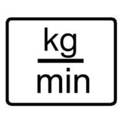 Red Lion LXKG-MIN Label - Red Lion - "kg/min" marking - equivalent to #LXKGMIN LXKG-MIN on Powermatic Associates