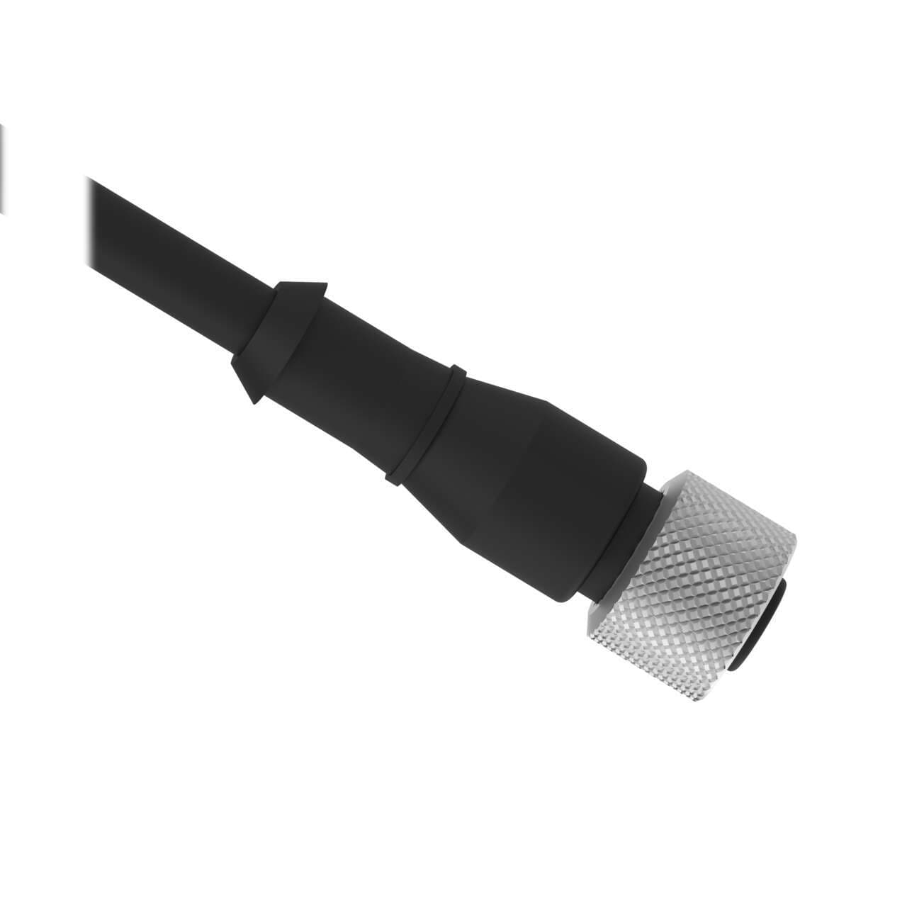 Banner MQDC1-506 Cordset: Single Ended A-Code M12; 5-pin Straight Female Connector; 2 m (6.56 ft) Black PVC Jacket; Nickel-Plated Brass Coupling Nut MQDC1-506 on Powermatic Associates