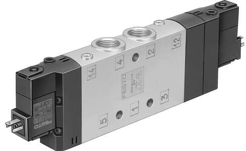 Festo 163811 solenoid valve CPE24-M2H-5J-3/8 High component density Valve function: 5/2 bistable, Type of actuation: electrical, Width: 24 mm, Standard nominal flow rate: 3200 l/min, Operating pressure: 2 - 10 bar 163811 on Powermatic Associates