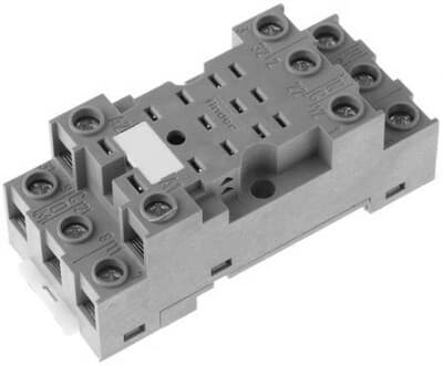 Finder 94.73.0 Plug-in socket - Finder - Rated current 10A - Screw-clamp connections - DIN rail / Panel mounting - Black color - IP20 94.73.0 on Powermatic Associates