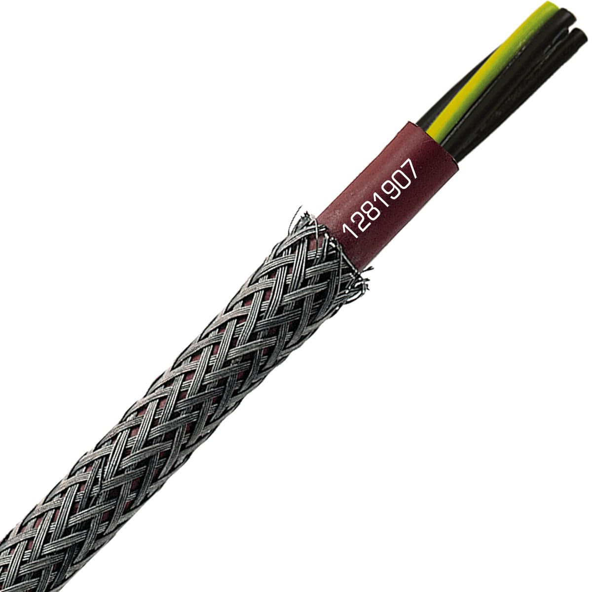 SAB 1281907 SC 600 HDTRS - 19 AWG/7c, high temperature steel wire shield silicone cable, UL CSA, CE, RoHS 1281907 on Powermatic Associates