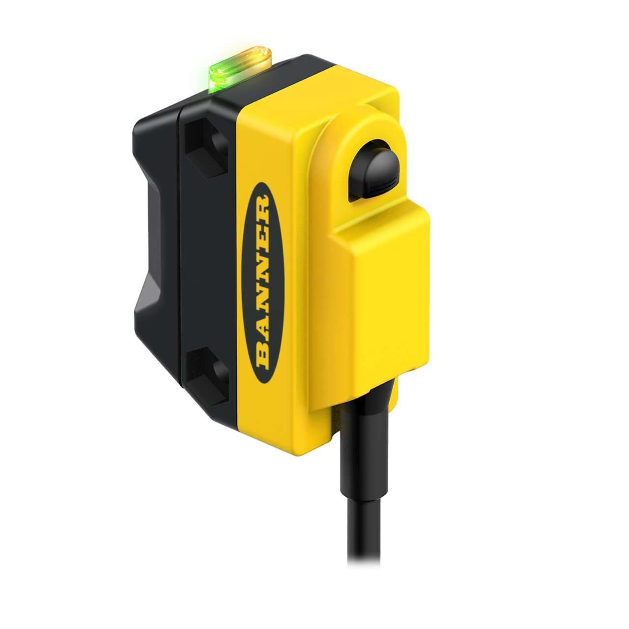 Banner QS18EP6FP WORLD-BEAM QS18 Expert Series; Plastic Fiber; Range: Vary by Mode & Fiber Optic use; Input: 10-30 V dc; Output: PNP; 2 m Cable QS18EP6FP on Powermatic Associates