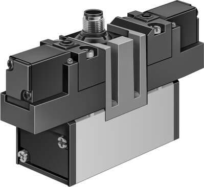 Festo 184509 solenoid valve JMEBH-5/2-D-3-ZSR-C With central plug connector Valve function: 5/2 bistable, Type of actuation: electrical, Width: 65 mm, Standard nominal flow rate: 4500 l/min, Operating pressure: 2 - 10 bar 184509 on Powermatic Associates