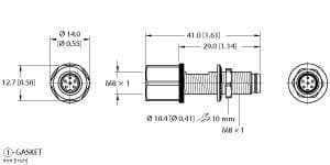 Turck MFSV MFKV 6/M8 MFSV MFKV 6/M8 Turck - MFSV MFKV 6/M8 Actuator and Sensor Receptacle, Panel Feed-through MFSV MFKV 6/M8 on Powermatic Associates