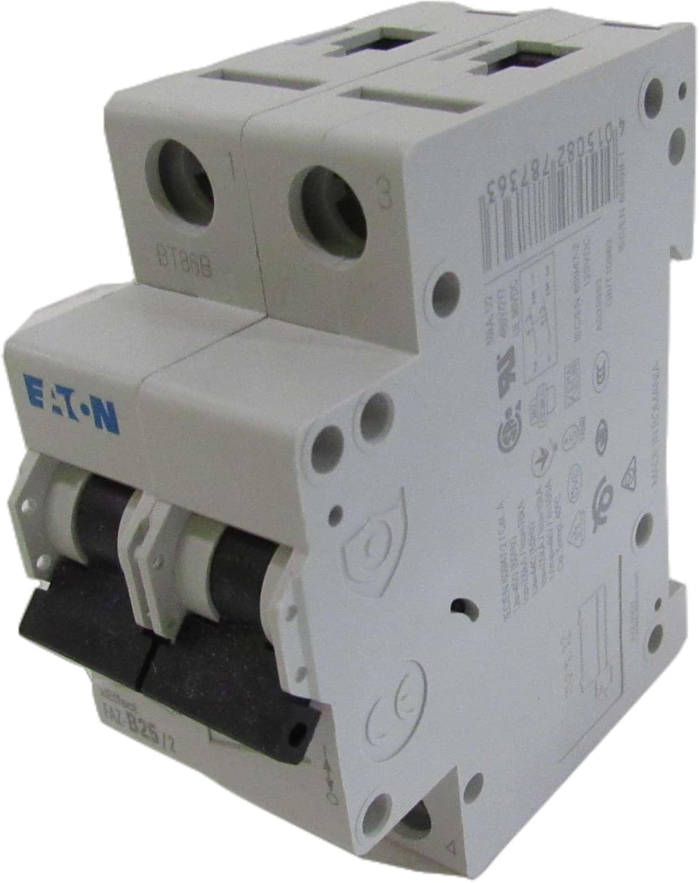 Eaton FAZ-B25/2 Eaton FAZ supplementary protector,UL 1077 Industrial miniature circuit breaker - supplementary protector,Low levels of inrush current are expected,25 A,15 kAIC,Two-pole,3-5X /n,50-60 Hz,Standard terminals,B Curve FAZ-B25/2 on Powermatic Associates