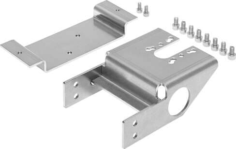 Festo 3179433 adapter kit DADG-AK-F6-A2 For directly mounting a positioner on the linear actuator DFPI-...-E-...P. Size: 100-320, Corrosion resistance classification CRC: 3 - High corrosion stress, Ambient temperature: -20 - 80 °C, Materials note: Conforms to RoHS, Mat 3179433 on Powermatic Associates