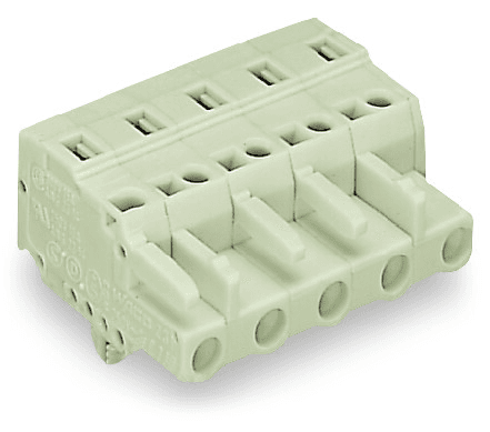 WAGO 721-212/008-000 721-212/008-000 WAGO - 1-conductor female connector; CAGE CLAMP®; 2.5 mm²; Pin spacing 7.5 mm; 12-pole; 100% protected against mismating; Snap-in mounting feet; 2,50 mm²; light gray 721-212/008-000 on Powermatic Associates