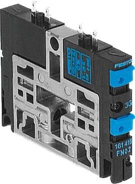 Festo 559645 solenoid valve CPV10-M1H-2X2-GLS-K-M7 For valve terminal CPV. The valve housing contains two 2/2-way valves, both of which are normally closed. Valve function: 2x2/2 closed, monostable, Type of actuation: electrical, Valve size: 10 mm, Standard nominal fl 559645 on Powermatic Associates