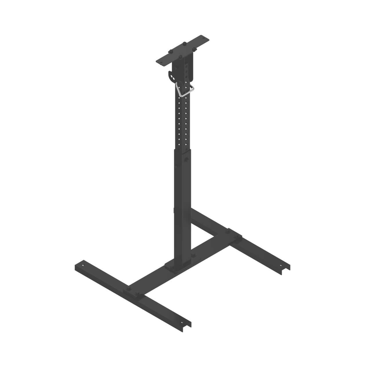 Banner STBA-RB2-S2 Accessory: Run Bar Freestanding Pedestal; Adjustable Floor Mounted 800-1232 mm; Includes Swivel-mount Bracket STBA-RB2-MB3; Movable H-Shaped Floor Base with Mounting Holes 560 mm Apart; 2 in W x 1 in H x 1/8 in Cold-Rolled Steel; IP65 STBA-RB2-S2 on Powermatic Associates