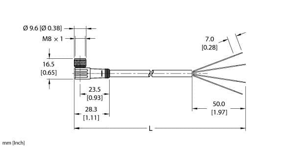 Turck PKW 4M-0.5/S90 PKW 4M-0.5/S90 Turck - PKW 4M-0.5/S90 Actuator and Sensor Cordset, Connection Cable PKW 4M-0.5/S90 on Powermatic Associates