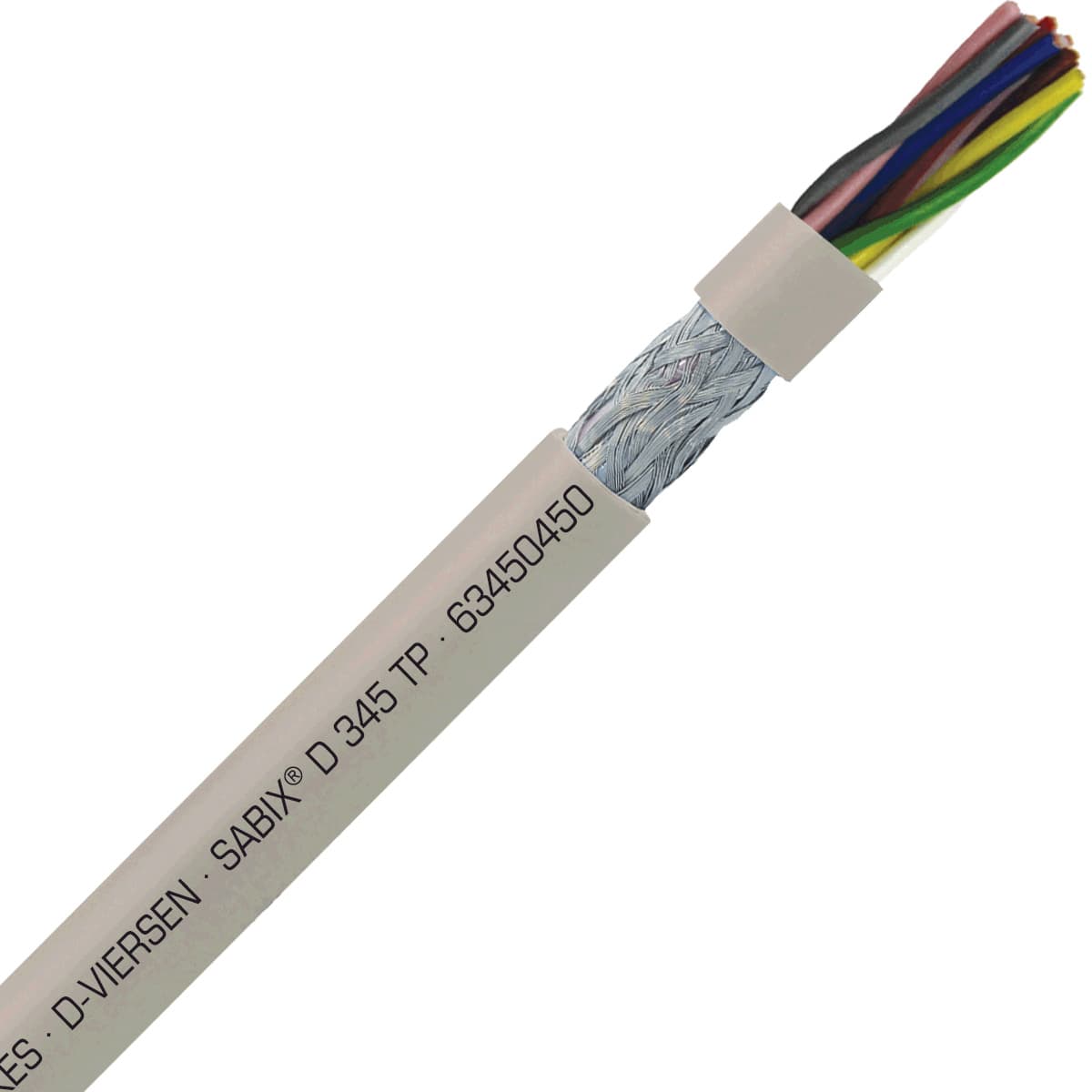 SAB 63450450 SABIX D 345 FRNC TP - 20 AWG/4pr, halogen-free flame retardant paired data cable, CE, RoHS 63450450 on Powermatic Associates