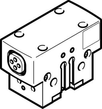 Festo 1132936 parallel gripper HGPD-16-A Size: 16, Stroke per gripper jaw: 3 mm, Max. replacement accuracy: <: 0,2 mm, Max. angular gripper jaw backlash ax,ay: <: 0,1 deg, Max. gripper jaw backlash Sz: <: 0,02 mm 1132936 on Powermatic Associates