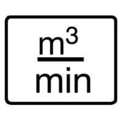 Red Lion LXM3-MIN Label - Red Lion - "m3/min" marking - equivalent to #LXM3MIN LXM3-MIN on Powermatic Associates