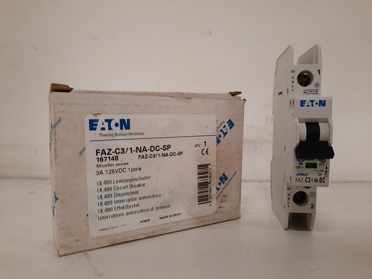Eaton FAZ-C3/1-NA-DC-SP FAZ-C3/1-NA-DC-SP Eaton - UL 489 Industrial Miniature Circuit Breakers - Supplementary Protector FAZ-C3/1-NA-DC-SP on Powermatic Associates