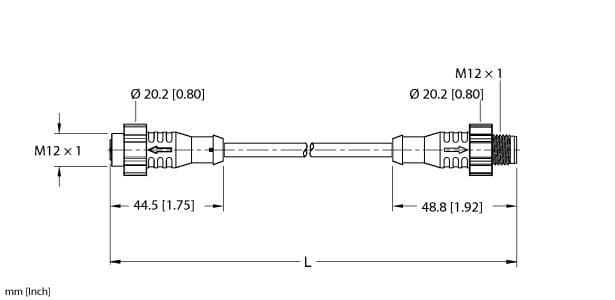 Turck EKRT-ESRT-A4.220-GC0K-2 EKRT-ESRT-A4.220-GC0K-2 Turck - EKRT-ESRT-A4.220-GC0K-2 Actuator and Sensor Cordset, Extension Cable EKRT-ESRT-A4.220-GC0K-2 on Powermatic Associates