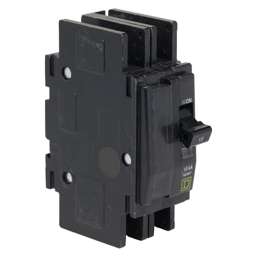 Schneider Electric QOU230H5283 Square D by Schneider Electric QOU230H5283 is a unit-mount Miniature Circuit Breaker (MCB) designed for securing electrical circuits. It features a 2-pole configuration and is capable of handling a rated current of 30A. This MCB is equipped with ring tongue connections on both the load and line sides, facilitating secure and straightforward installation. It operates at a rated voltage of 240V AC and offers a short circuit breaking rating of 10kA at 240V AC and 5kA at 48V DC. The terminals are designed to accommodate ring tongue connectors, ensuring a reliable connection. QOU230H5283 on Powermatic Associates