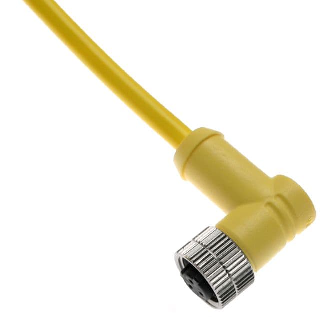 Mencom MACB-6FP-1M-R MAC, Shielded, Cordset, Shielded Cable, Not shielded to coupling nut, 6 Pole, Female Right Angle, 1M, 4A, Yellow, PVC MACB-6FP-1M-R on Powermatic Associates