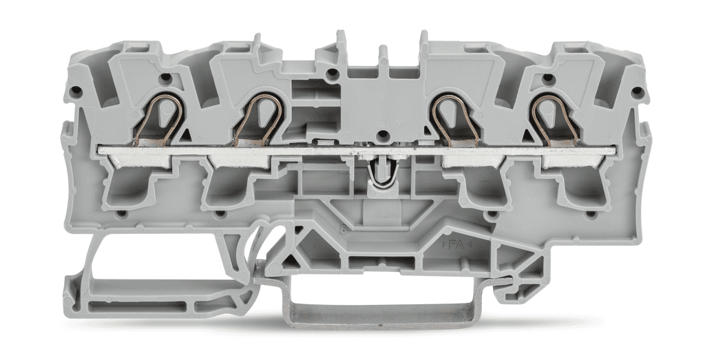 WAGO 2004-1401 2004-1401 WAGO - TOPJOB®S feedthrough terminal block; rail mount; 4-conductor; 6.2 mm wide; gray 2004-1401 on Powermatic Associates
