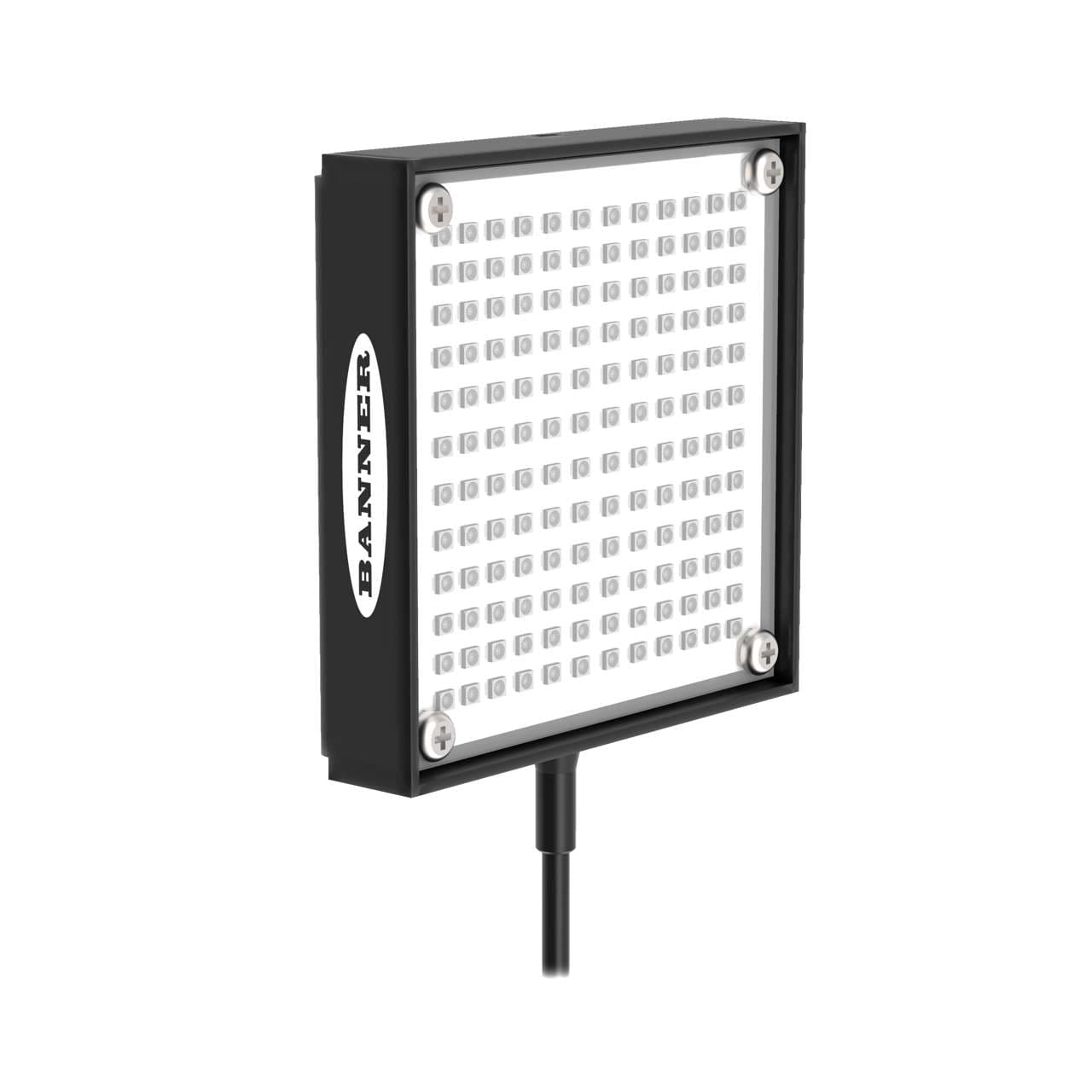 Banner LEDIA62X62W PresencePLUS 62 x 62 mm Area Light; Infrared LED 24 V dc; 2 m (6.5 ft) Cable with flying leads LEDIA62X62W on Powermatic Associates