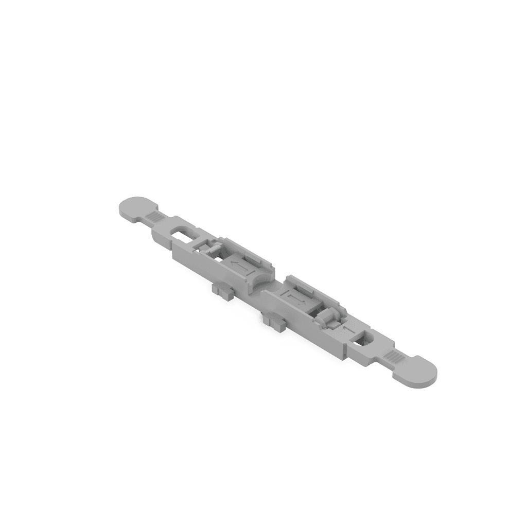 WAGO 221-2511 221-2511 WAGO - Mounting carrier with strain relief; 1-way; for inline splicing connector with lever; with snap-in mounting foot; gray 221-2511 on Powermatic Associates