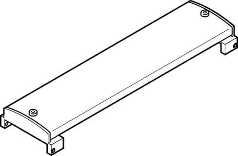 Festo 570834 cover EASC-G1-45-200-F Size: 45, Assembly position: Any, Corrosion resistance classification CRC: 2 - Moderate corrosion stress, Materials note: Conforms to RoHS, Material cover profile: (* Wrought Aluminium alloy, * Anodised) 570834 on Powermatic Associates