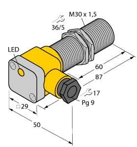 Turck BI10-G30SK-RZ3X2 BI10-G30SK-RZ3X2 Turck - BI10-G30SK-RZ3X2 Inductive Sensor BI10-G30SK-RZ3X2 on Powermatic Associates