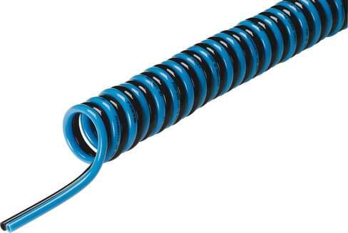Festo 197619 DUO spiral plastic tubing PUN-4X0,75-S-1,5-DUO-BS Highly flexible, hydrolysis resistant to a great extent Working length: 1,5 m, Outside diameter: 4 mm, Block length: 0,668 m, Inside diameter: 2,6 mm, Coil diameter: 25 mm 197619 on Powermatic Associates