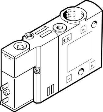 Festo 196929 solenoid valve CPE14-M1BH-3GL-1/8 High component density Valve function: 3/2 closed, monostable, Type of actuation: electrical, Width: 14 mm, Standard nominal flow rate: 900 l/min, Operating pressure: 2,5 - 8 bar 196929 on Powermatic Associates
