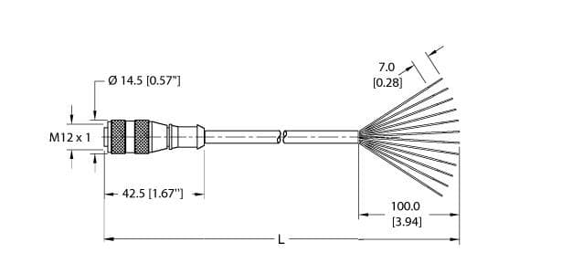 Turck RK 12T-1 RK 12T-1 Turck - RK 12T-1 Actuator and Sensor Cordset, Connection Cable RK 12T-1 on Powermatic Associates