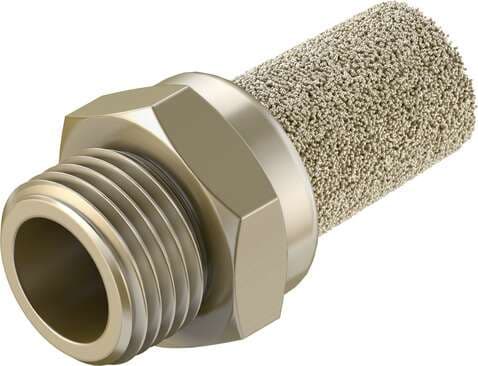 Festo 1206989 silencer AMTE-M-LH-N18 Suitable for reducing noise at the exhaust ports of pneumatic systems. Assembly position: Any, Container size: 20, Operating pressure: 0 - 10 bar, Flow rate to atmosphere: 1615 l/min, Operating medium: Compressed air in accordance w 1206989 on Powermatic Associates
