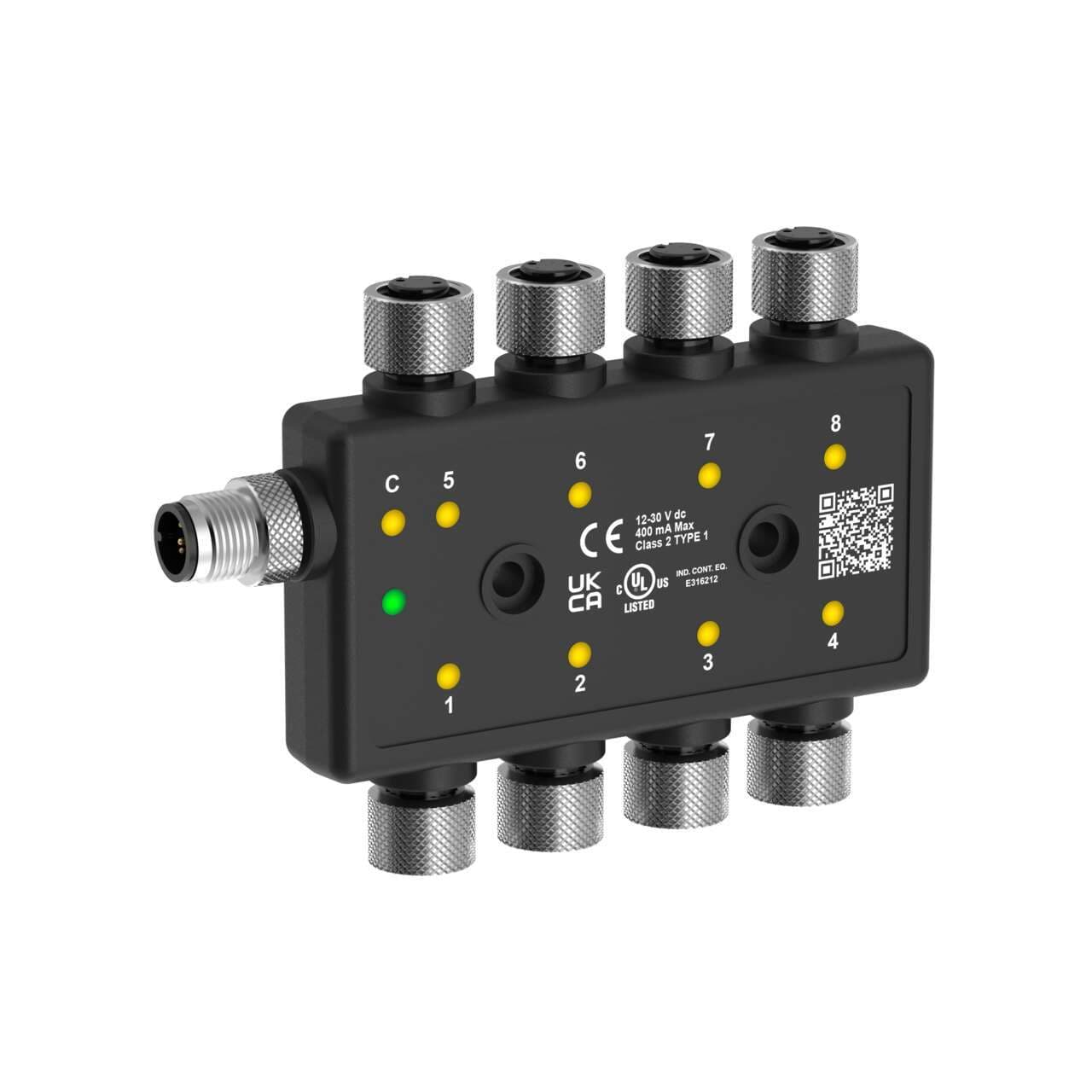 Banner R95C-8B21-MQ Banner R95C-8B21-MQ - R95C Series: 8-port Discrete Modbus Hub; RS485 Interface; Female: Discrete Input/Output M12 4-pin; Male: Modbus M12 4-pin R95C-8B21-MQ on Powermatic Associates