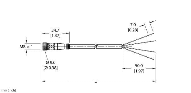 Turck PKG 4M-6/S90/S101 PKG 4M-6/S90/S101 Turck - PKG 4M-6/S90/S101 Actuator and Sensor Cordset, Connection Cable PKG 4M-6/S90/S101 on Powermatic Associates