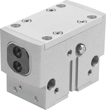 Festo 1132945 parallel gripper HGPD-35-A Size: 35, Stroke per gripper jaw: 8 mm, Max. replacement accuracy: <: 0,2 mm, Max. angular gripper jaw backlash ax,ay: <: 0,1 deg, Max. gripper jaw backlash Sz: <: 0,02 mm 1132945 on Powermatic Associates