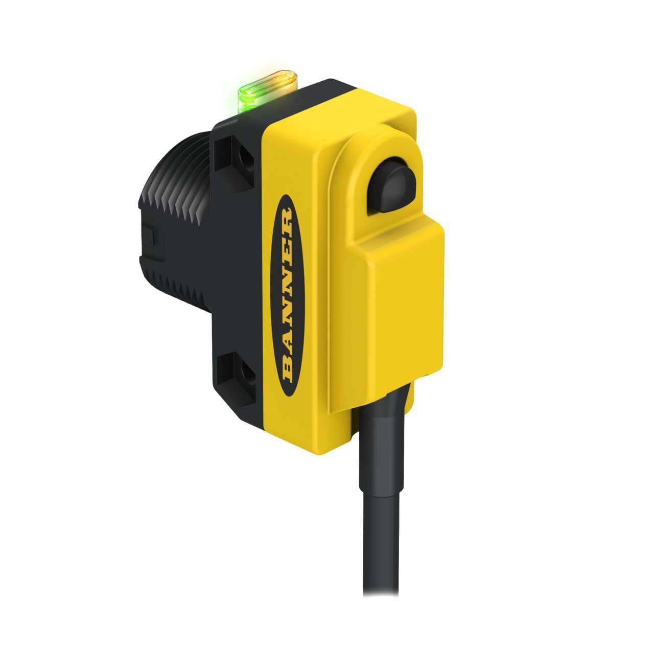 Banner QS18EN6XLPCQ QS18 Expert Series Clear Object Sensor; Range: 3000 mm; Input: 10-30 V dc; Output: NPN; M8 150 mm (6 in) Pigtail QD QS18EN6XLPCQ on Powermatic Associates