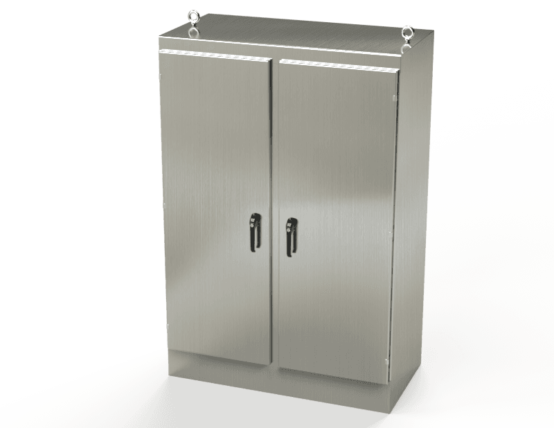 Saginaw Control SCE-72EL4824SSFSD S.S. EL FSD Enclosure, Height:72.00", Width:48.00", Depth:24.00", Type 304 Stainless Steel with #4 Brushed finish. Optional sub-panels powder coated white SCE-72EL4824SSFSD on Powermatic Associates