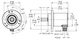 Turck REM-E-121T6C-9F32B-H1151 REM-E-121T6C-9F32B-H1151 Turck - REM-E-121T6C-9F32B-H1151 Absolute Rotary Encoder - Multiturn, Efficiency Line REM-E-121T6C-9F32B-H1151 on Powermatic Associates