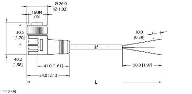 Turck WKM 36-10M/S3059 WKM 36-10M/S3059 Turck - WKM 36-10M/S3059 Actuator and Sensor Cordset, Connection Cordset WKM 36-10M/S3059 on Powermatic Associates