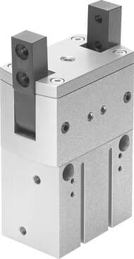 Festo 563914 radial gripper HGRT-50-A Size: 50, Max. replacement accuracy: <: 0,2 mm, Max. angular gripper jaw backlash ax,ay: <: 0,1 deg, Max. opening angle: 180 deg, Rotationally symmetrical: <: 0,2 mm 563914 on Powermatic Associates