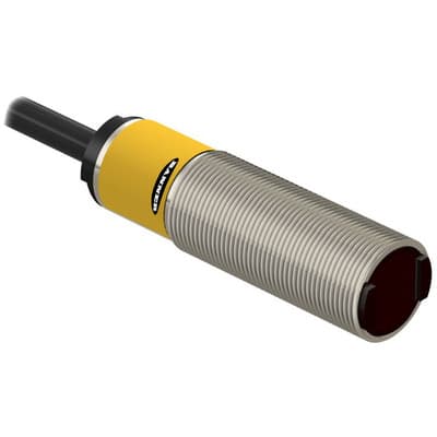 Banner M18SP6FF100 W-30 Fixed-field photo-electric sensor with background suppression system - Banner Engineering (EZ-BEAM series - M18 series) - Part #50479 - Sensing range 100mm - Infrared (IR) light - 1 x digital output (PNP transistor) (Light-ON or Dark-ON operation) - Suppl M18SP6FF100 W-30 on Powermatic Associates