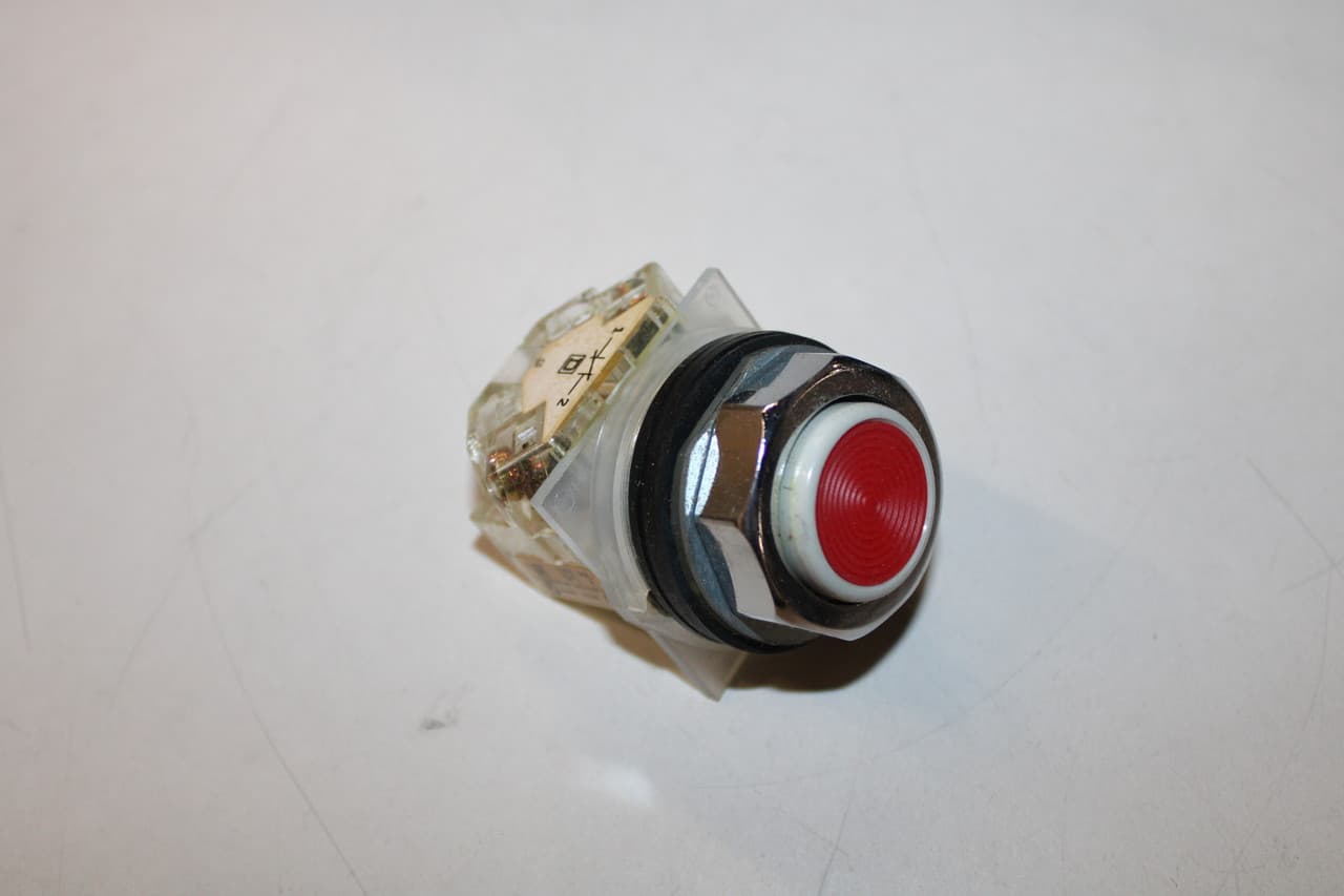Schneider Electric 9001KR3RH6 Schneider Electric 9001KR3RH6 is a flush push-button designed for various industrial applications. This push-button operates with a spring-return mechanism for impulse or momentary actions and features 1 Normally Closed (NC) contact. It is housed in a metal bezel with a chromium-plated finish, ensuring durability. The device is rated for a network frequency of 9001K and has an electrical durability with a load that utilizes silver alloy (Ag / Ni) contacts. It supports a primary voltage of 30 mm and has a round shape with a diameter of 600 V. The push-button is equipped with a screw-clamp trip unit type and is designed for a control circuit rated current of AC-15 3 A at 240Vac and DC-13 0.55 A at 125Vdc. It has a net height of 2.5 kV and a weight of 0.55 A. The product is rated for IP66 and NEMA 1, 2, 3, 3R, 4, 12, and 13, indicating a high level of protection against dust, water, and other environmental conditions. The earthing system is rated at (Ith) 10 A, and the type of lens is 1.18 inches. 9001KR3RH6 on Powermatic Associates