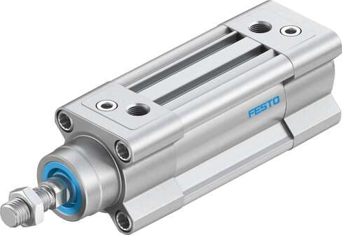 Festo 1376422 standards-based cylinder DSBC-32-25-PPVA-N3 With adjustable cushioning at both ends. Stroke: 25 mm, Piston diameter: 32 mm, Piston rod thread: M10x1,25, Cushioning: PPV: Pneumatic cushioning adjustable at both ends, Assembly position: Any 1376422 on Powermatic Associates