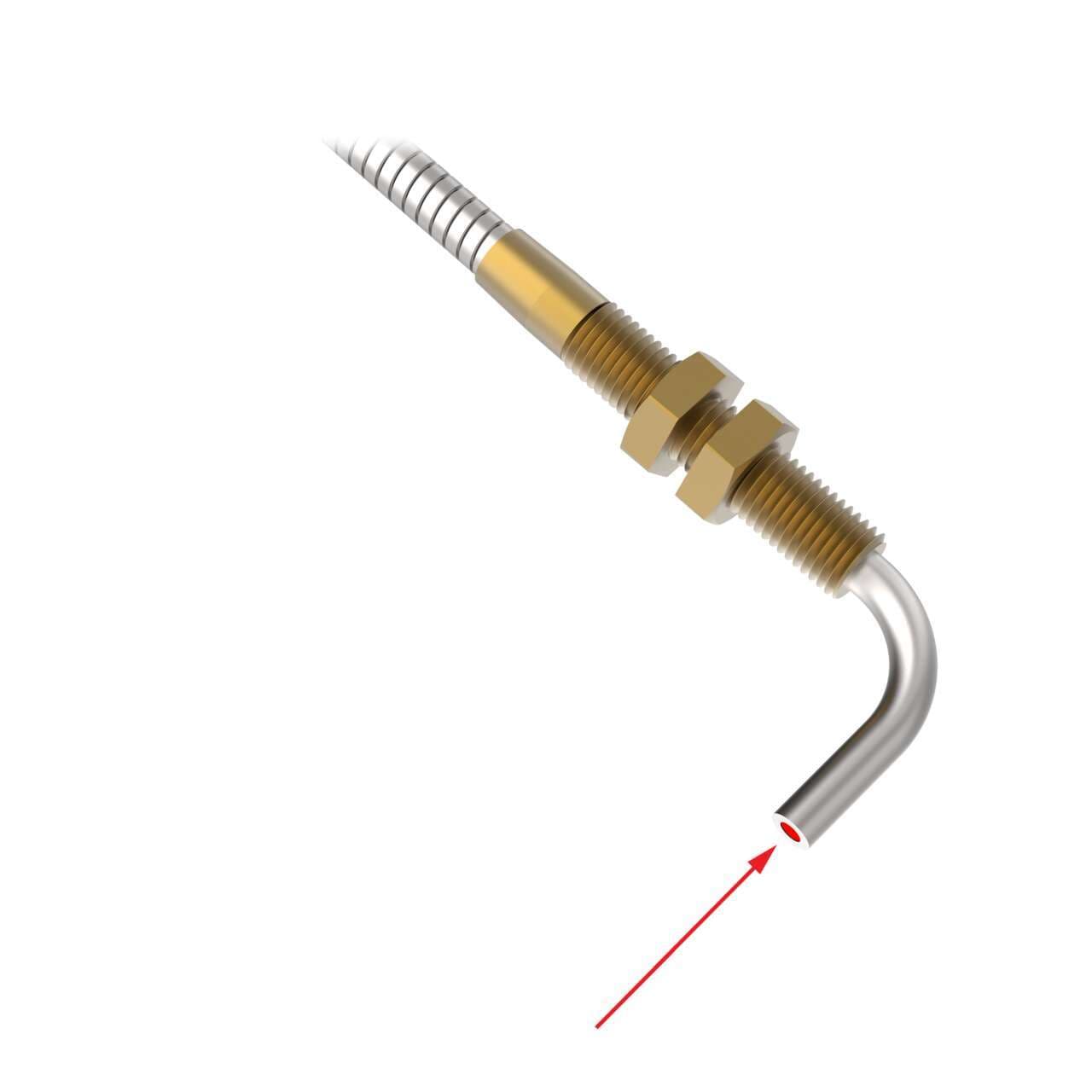 Banner ITA23S Opposed Mode Individual Glass Fiber 36 long; 0.125 dia. Bundle; Stainless Steel Sheath; Threaded & angled sensing tip ITA23S on Powermatic Associates