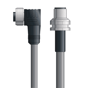 Lapp DN4110088S01 DN4110088S01 - LAPP UNITRONIC® DeviceNet Cordsets 15 & 18 AWG / 1 + 1 pair Bus - Gray PVC - 7/8 in Female 90 deg / M12 Male Bulkhead connectors - 1m DN4110088S01 on Powermatic Associates