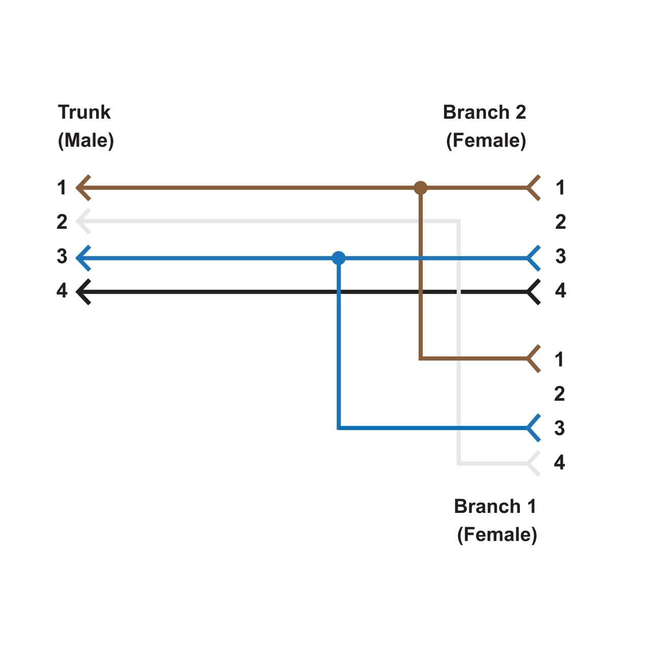 Banner S15YA4-M124-M124-0.2M Banner S15YA4-M124-M124-0.2M - S15Y Series: Slimline Splitter; 4-pin Male M12 A Code; 2x 4-pin Female M12 A Code 0.2 m Cables; Pin 4 output on 2 & 4 on HR S15YA4-M124-M124-0.2M on Powermatic Associates