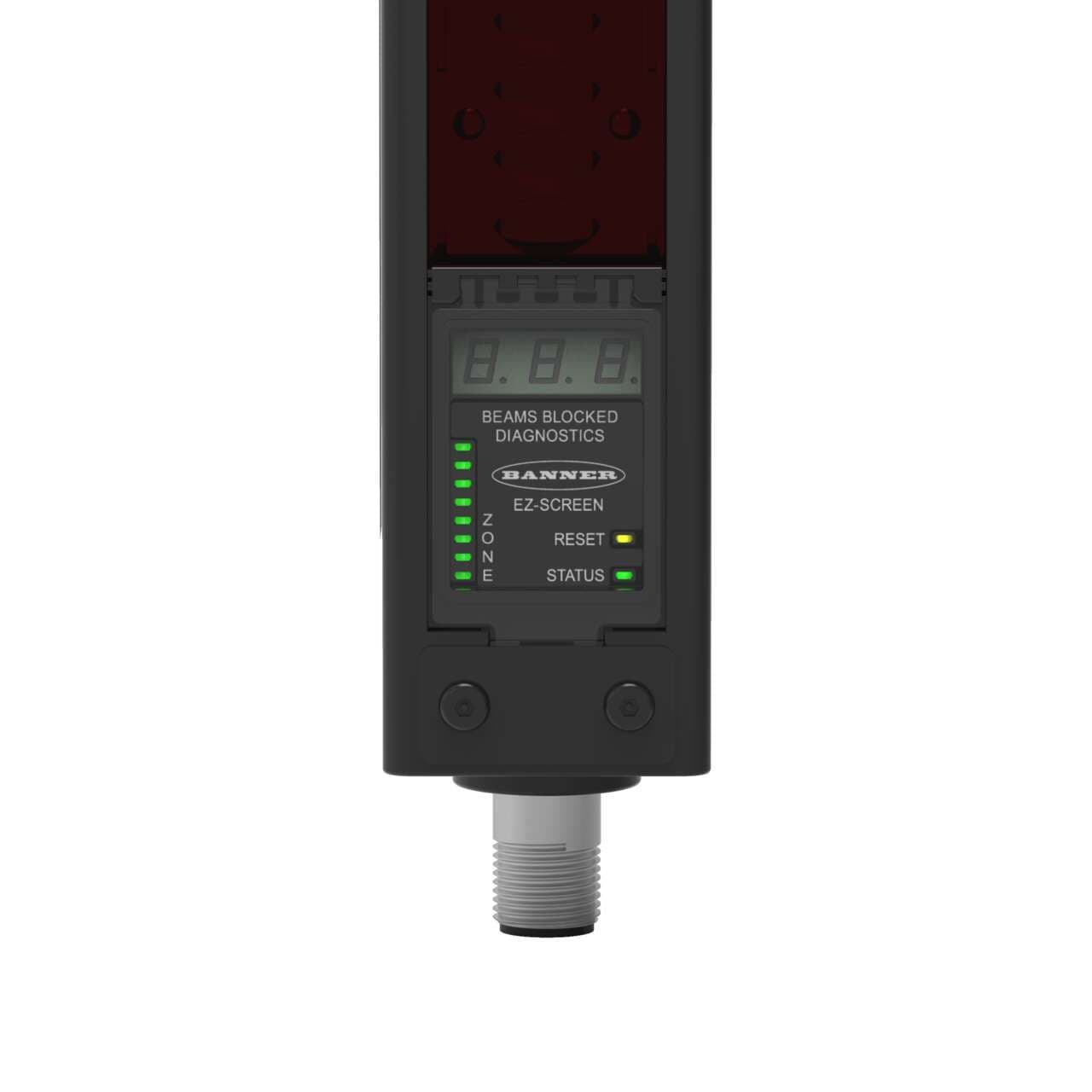 Banner SLSR14-450Q8 EZ-SCREEN Receiver; Resolution: 14 mm; Range: 6 m (20 ft); Defined Area: 450 mm (17.7 in); Housing Length: 522 mm (20.6 in); Connection: 8-pin M12 Connector SLSR14-450Q8 on Powermatic Associates