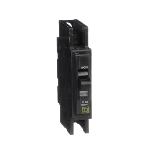 Schneider Electric QOUR1155283CCC Square D by Schneider Electric QOUR1155283CCC is a Miniature Circuit Breaker (MCB) designed for unit mount installation. It features a rated current of 15A and utilizes ring tongue connections for both load and line sides. This MCB is compatible with a rated voltage of 48Vdc and 120V/240V AC. It is a single-pole device with a short circuit breaking rating of 10kA at 240Vac and 5kA at both 277Vac and 48Vdc. The terminals are of the ring tongue type. QOUR1155283CCC on Powermatic Associates