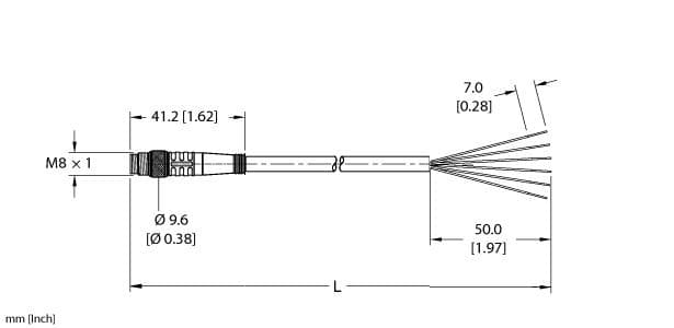 Turck PSG 6M-1/S90 PSG 6M-1/S90 Turck - PSG 6M-1/S90 Actuator and Sensor Cordset, Connection Cable PSG 6M-1/S90 on Powermatic Associates